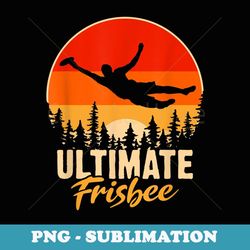 retro ultimate frisbee player vintage flying disc - sublimation png file