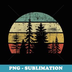 retro wildlife trees outdoors nature forest - png transparent sublimation design
