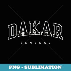 dakar senegal trendy varsity athletic style - instant png sublimation download