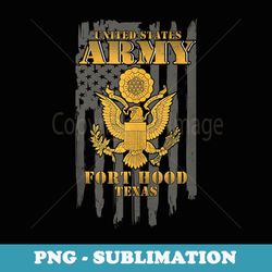 fort hood texas us army american flag vintage retro - decorative sublimation png file