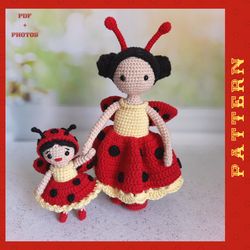 ladybird crochet doll pattern amigurumi ladybug pattern pdf english tutorial