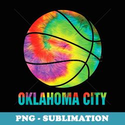 tie dye oklahoma city basketball retro vintage jersey - instant png sublimation download