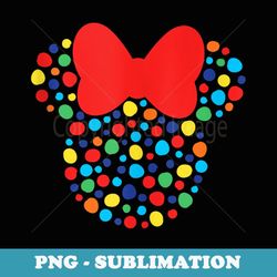 disney minnie mouse polka dot rainbow - digital sublimation download file