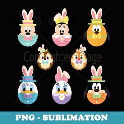 disney mickey and friends cute easter bunny ears - png sublimation digital download