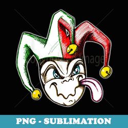 funny jester clown hat with bells fool joker medieval t - png sublimation digital download