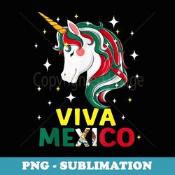 mexican flag unicorn viva mexico independence day - decorative sublimation png file
