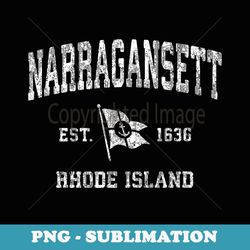 narragansett rhode island ri vintage boat anchor flag - artistic sublimation digital file