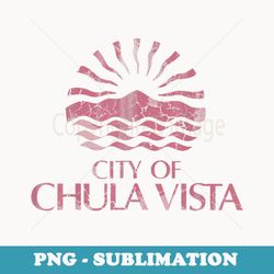vintage chula vista california flag - signature sublimation png file