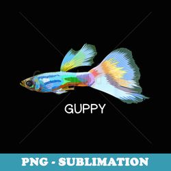 guppies freshwater aquarium fish - vintage sublimation png download