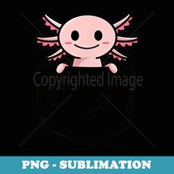 kawaii axolotl back to school pocket pet axolotls - artistic sublimation digital file