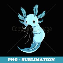 blue axolotl lovers amphibian girls - signature sublimation png file