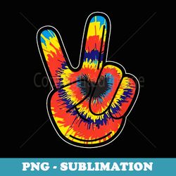 peace hand tie dye finger freedom hippie flower child - modern sublimation png file