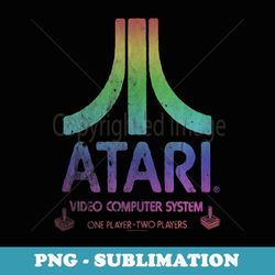 atari vintage rainbow logo - professional sublimation digital download