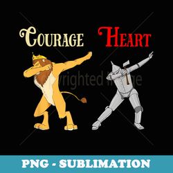 cowardly lion courage tin man heart -wizard of oz - png transparent sublimation design