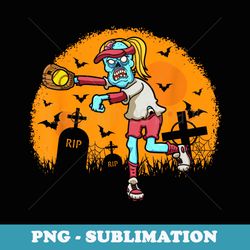 softball zombie catcher halloween costume party - sublimation png file