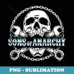 sons of anarchy chrome skull logo - exclusive sublimation digital file