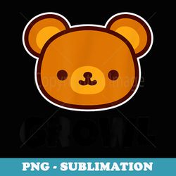 growl cute childrens bears s for cartoon bear face - instant png sublimation download