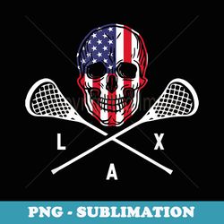 lax skeleton us flag lax player lacrosse - png transparent sublimation file