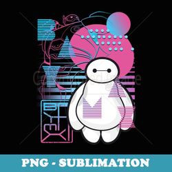 disney big hero 6 baymax neon blue print schematics - sublimation digital download