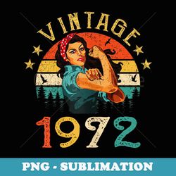 retro vintage 1972 made in 1972 50 years old 50th birthday - stylish sublimation digital download