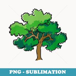 oak tree matching pair with acorn nut - premium png sublimation file