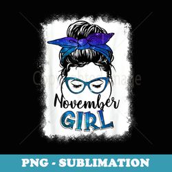 november girl galaxy woman face messy bun hair bandana bday - unique sublimation png download