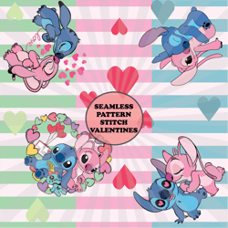 stitch seamless pattern, stitch digital paper, valentines, stitch burst template, stitch png, stitch and angel pattern