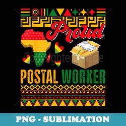 vintage proud postal worker costume proud afro black history - modern sublimation png file