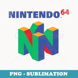 nintendo 64 classic logo retro vintage - aesthetic sublimation digital file