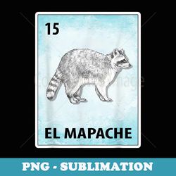 el mapache mexican racoon cards - vintage sublimation png download