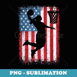 basketball girl girls american flag - professional sublimation digital download