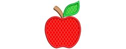 apple applique embroidery design- instant download