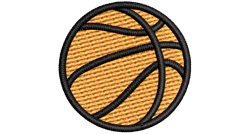 mini basketball embroidery design - instant download