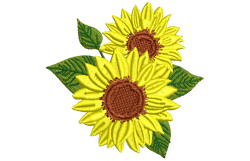 sunflower embroidery design - instant download