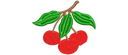 cherry embroidery design - instant download