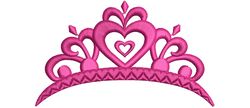 princess crown embroidery design - instant download