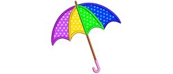 umbrella applique embroidery design - instant download