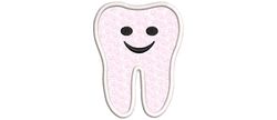 tooth applique embroidery design - instant download