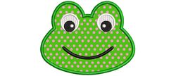 frog applique embroidery design instant download