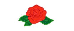 rose applique embroidery design - instant download