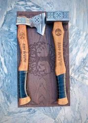 viking handmade survival outdoors combo hammer and axe