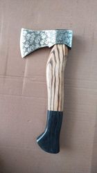 viking custom handmade forge hunting survival outdoors throwing axe with leather sheath