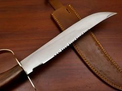 hand crafted forged d2 steel custom made d guard short sword dagger hunting survival bowie knife with leather case