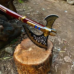 new edition viking medieval karatos axe replica prop god of war kratos leviathan axe metal.