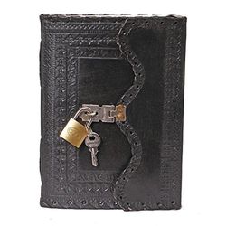 leather diary journal with lock notepad writing book with lock and key handmade