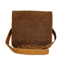 men's genuine vintage leather messenger laptop briefcase satchel women bag brown