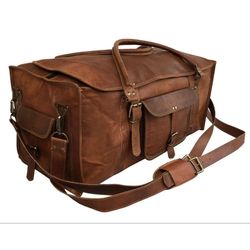 new genuine leather travel bag for men's and women's