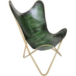 green leather relax arm chair leather butterfly chair lounge accent