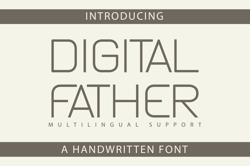 digital father font