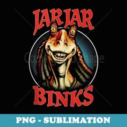 star wars jar jar binks vintage big chest portrait frame - instant png sublimation download